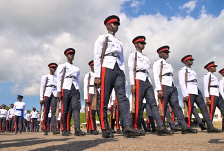 Some of the newly minted constables of the Jamaica Constabulary Force (JCF) are seen during the passing out parade and awards ceremony for Batches 161 and 162, held at the National Police College of Jamaica (NPCJ), Twickenham Park, St. Catherine, on Wednesday (January 21).


