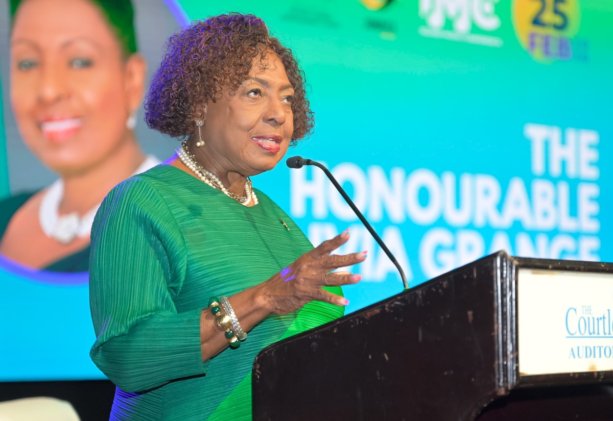 Minister of Culture, Gender, Entertainment and Sport, Hon. Olivia Grange, delivers the keynote address at the fifth staging of the Jamaica Creative Career Expo held at the Courtleigh Auditorium in Kingston on Wednesday (February 25) under the theme ‘Careers in Music, Media, Publishing’.

