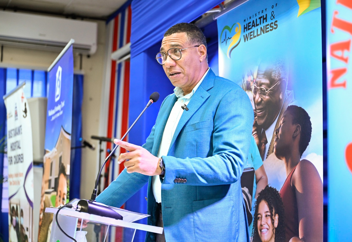 Prime Minister, Dr. the Most Hon. Andrew Holness, delivers the keynote address at a ceremony to officially open the new Parent Overnight Suite at the Bustamante Hospital for Children in Kingston, on January 31.

