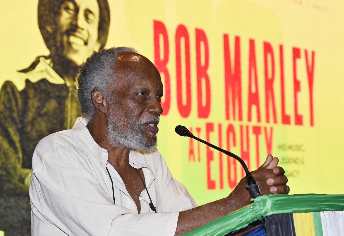 Director and Curator of the Jamaica Music Museum (JaMM), Herbie Miller, speaks at a Grounation lecture at the Institute of Jamaica (IOJ) in downtown Kingston.
