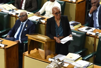 Minister of Finance and the Public Service, Hon. Fayval Williams, tables the 2026/27 Estimates of Expenditure in the House of Representatives on February 12. 

