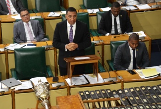 Prime Minister, Dr. the Most Hon. Andrew Holness, addresses a recent sitting of the House of Representatives.

