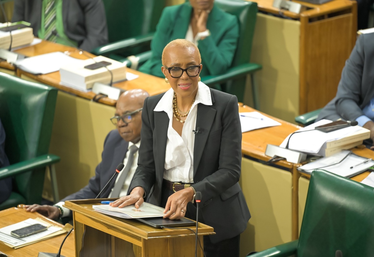 Minister of Finance and the Public Service, Hon. Fayval Williams, opens the 2026/27 Budget Debate) in the House of Representatives on March 10.