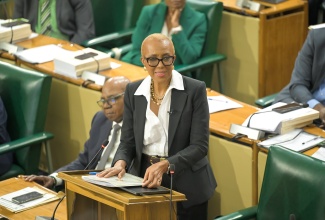 Minister of Finance and the Public Service, Hon. Fayval Williams, opens the 2026/27 Budget Debate) in the House of Representatives on March 10.