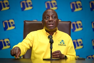 Executive Director of the National Solid Waste Management Authority (NSWMA), Audley Gordon, highlights the dangers of improper handling and disposal of electronic waste (e‑waste) during a Jamaica Information Service (JIS) ‘Think Tank’ held on Friday (March 13).