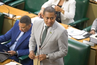 Minister of Agriculture, Fisheries and Mining, Hon. Floyd Green, piloting the Conch (Export Levy) (Rate of Levy) Order and Resolution in the House of Representatives on Tuesday, March 24.