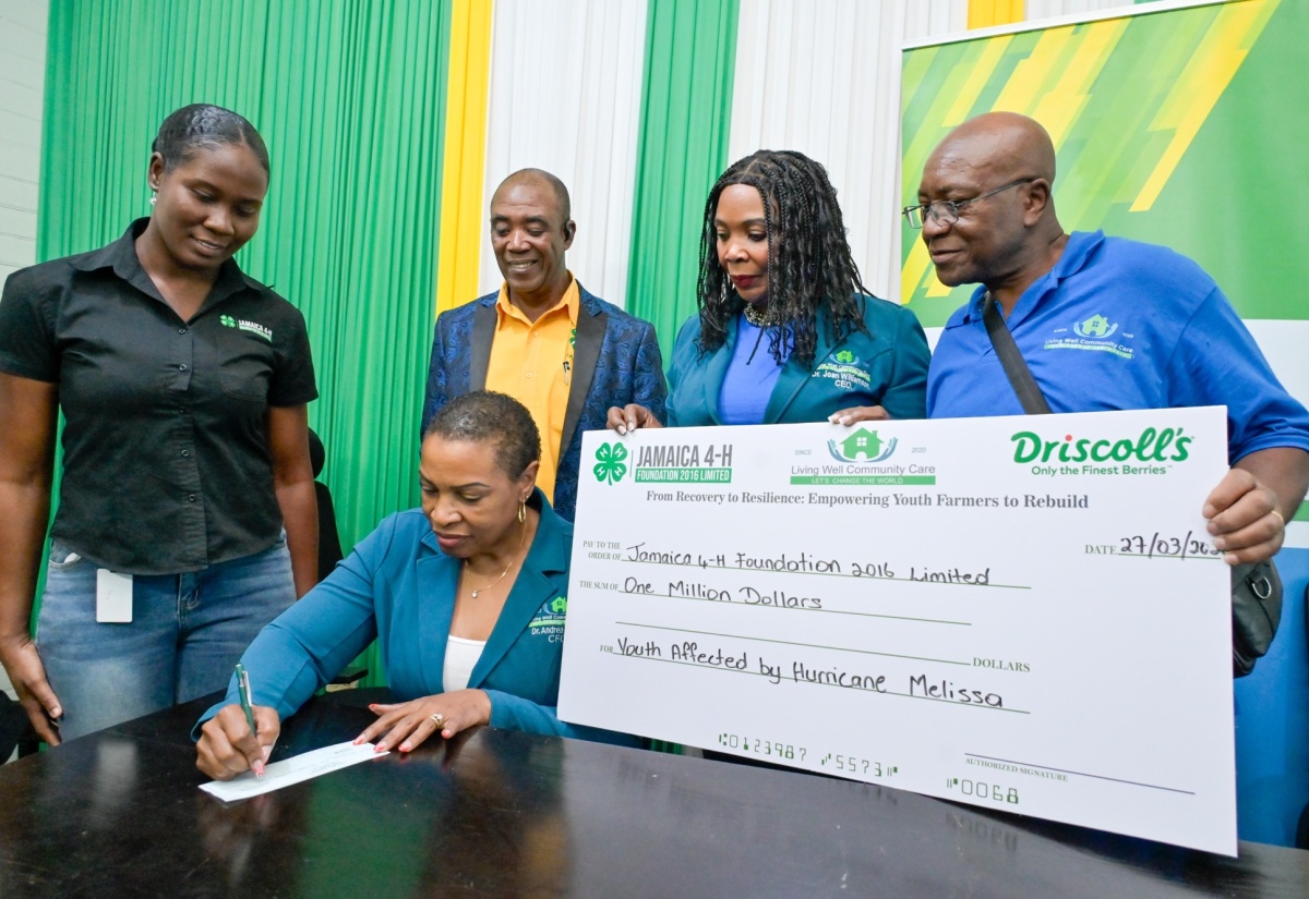 Jamaica 4-H Foundation Receives $1M To Support Hurricane-Affected Youth Farmers