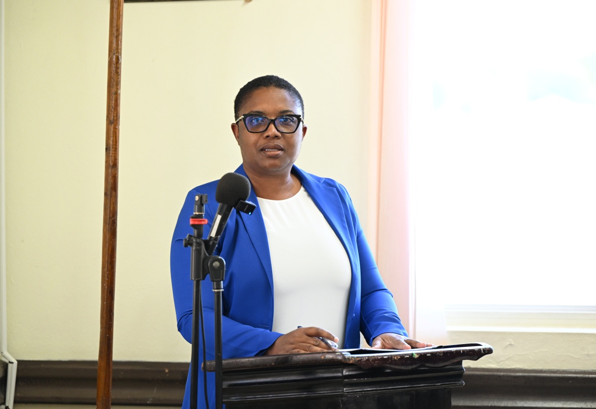 Medical Officer of Health for Portland, Dr Sharon Lewis, speaks during the Portland Municipal Corporation