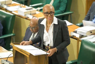 Minister of Finance and the Public Service, Hon. Fayval Williams, opens the 2026/2027 Budget Debate in the House of Representatives on Tuesday (March 10).

