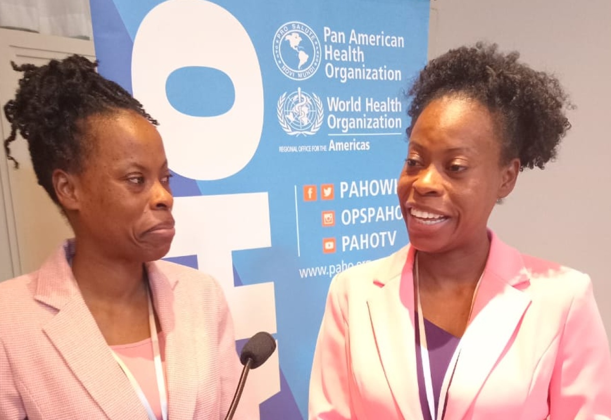 Medical Officer of Health for the parish of St. Mary, Dr. Tamara Henry -Gilpin (left) and Medical Officer of Health for St. Ann, Dr. Tamika Henry serve together in Jamaica’s public health system.

