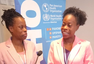 Medical Officer of Health for the parish of St. Mary, Dr. Tamara Henry -Gilpin (left) and Medical Officer of Health for St. Ann, Dr. Tamika Henry serve together in Jamaica’s public health system.

