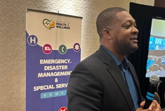 Director General of the Office of Disaster Preparedness and Emergency Management (ODPEM), Commander Alvin Gayle, addresses the opening of the two-day Ministry of Health/Pan American Health Organization After-Action Review for Hurricane Melissa Response, at the Moon Palace Hotel in Ocho Rios, St. Ann, on March 24.

