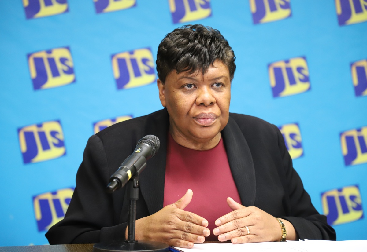 Chief Executive Officer of the Consumer Affairs Commission, Dolsie Allen, addresses a Jamaica Information Service (JIS) Think Tank on Wednesday, March 4.

