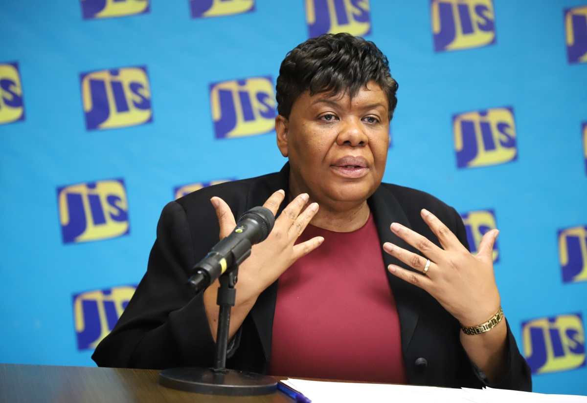 Chief Executive Officer of the Consumer Affairs Commission (CAC), Dolsie Allen, provides an update on the agency’s performance for fiscal year 2025/26 during a Jamaica Information Service  (JIS) 