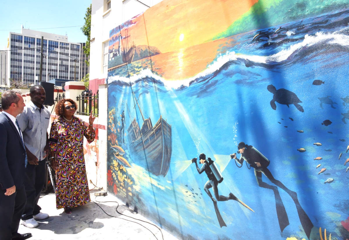 Underwater Cultural Heritage Mural Officially Unveiled In Downtown Kingston