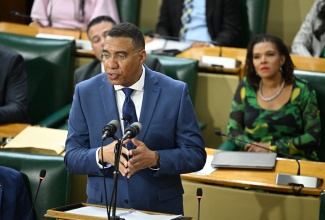 Prime Minister, Dr. the Most Hon. Andrew Holness, makes his contribution to the 2026/2027 Budget Debate in the House of Representatives on Thursday (March 19).