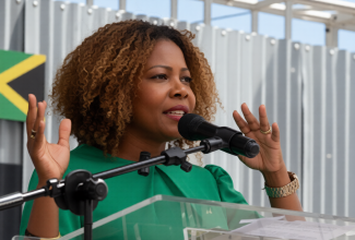 Minister of Education, Skills, Youth and Information, Senator Dr. the Hon. Dana Morris Dixon, delivers the keynote address at Friday