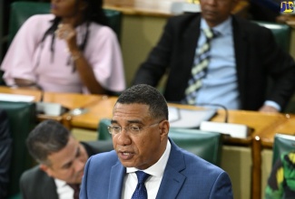 Prime Minister, Dr. the Most Hon. Andrew Holness, makes his contribution to the 2026/27 Budget Debate in the House of Representatives on Thursday (March 19).

