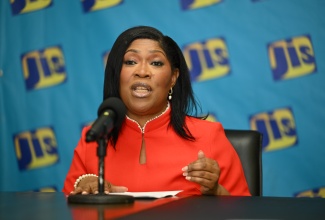 Chief Executive Officer and Registrar of the Companies Office of Jamaica, Shellie Leon, addresses a Jamaica Information Service (JIS)