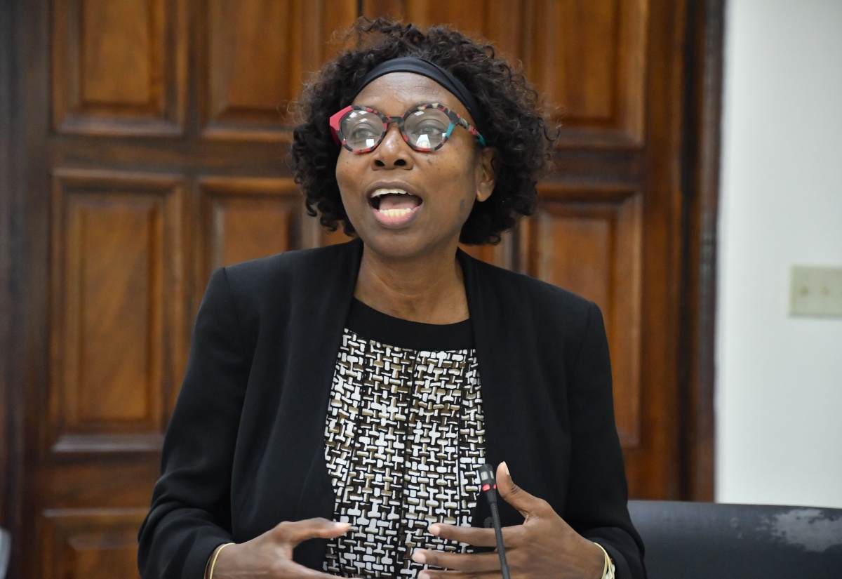 Medical Officer of Health for Westmoreland, Dr. Marcia Graham, addresses the monthly meeting of the Westmoreland Municipal Corporation in Savanna-la-Mar on April 9. 

