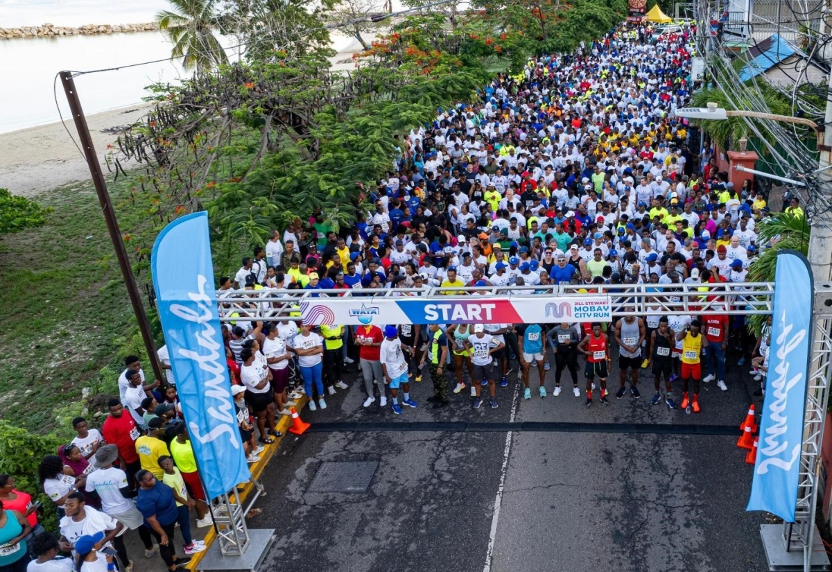 Thousands assemble at the start line for the 2024 staging of the Jill Stewart MoBay City Run.
