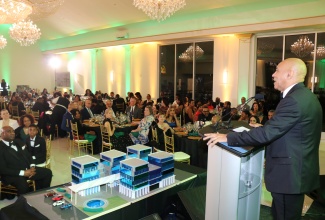 Jamaica’s Ambassador to the United States (U.S.), His Excellency Major General (Ret’d) Antony Anderson, delivers the keynote address during U.S.-based non-profit Diaspora organisation - Right Now For Jamaica