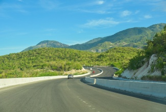 A section of the Southern Coastal Highway Improvement Project (SCHIP) in St. Thomas.

