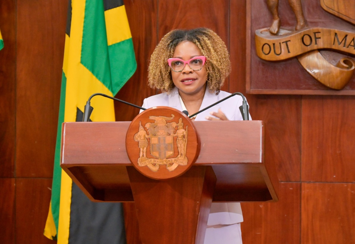 Minister of Education, Skills, Youth and Information, Senator Dr. the Hon. Dana Morris Dixon, gives remarks during Wednesday