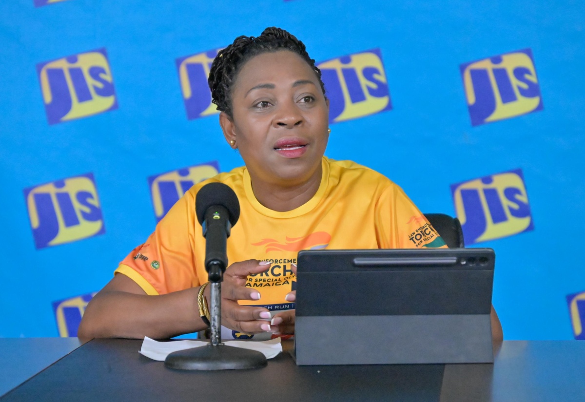 Senior Superintendent of Police and Director of the Law Enforcement Torch Run, Stephanie Lindsay, speaks at a Jamaica Information Service (JIS) Think Tank, on Monday, May 18.

