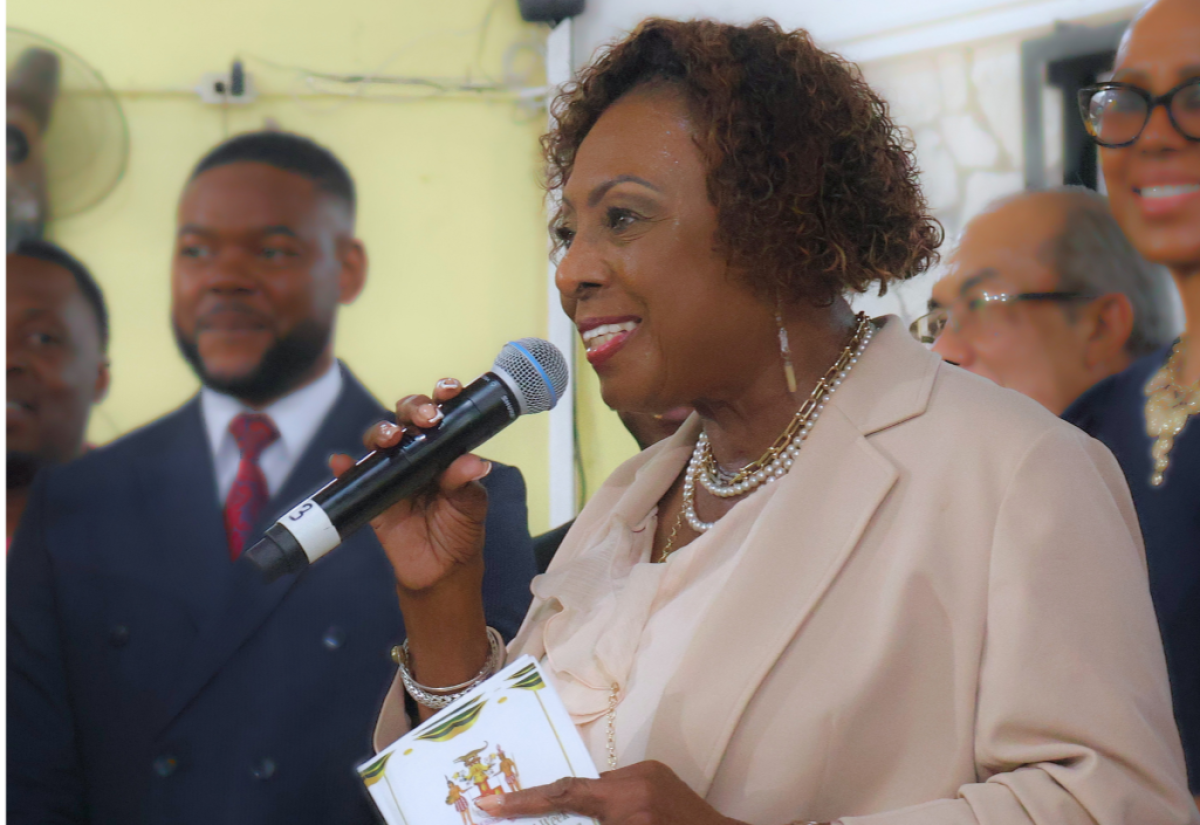 Minister of Culture, Gender, Entertainment and Sport, Hon. Olivia Grange, addresses the National Workers’ Week and Labour Day Thanksgiving Service, held at St. John