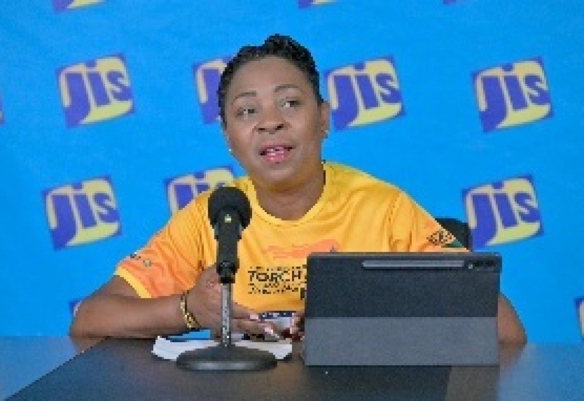 Senior Superintendent of Police and Director of the Law Enforcement Torch Run, Stephanie Lindsay, speaks at a Jamaica Information Service (JIS) Think Tank, on Monday, May 18.

