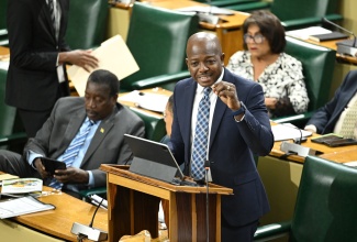 Minister of Labour and Social Security, Hon. Pearnel Charles Jr., makes his contribution to the 2026/27 Sectoral Debate in the House of Representatives on Tuesday (May 19).
