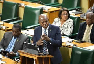 Minister of Labour and Social Security, Hon. Pearnel Charles Jr., makes his contribution to the 2026/27 Sectoral Debate in the House of Representatives, on May 19.
