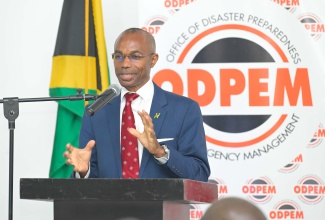 Permanent Secretary in the Office of the Prime Minister, Ambassador Rocky Meade, speaks during the opening ceremony for the three-day Jamaica National After-Action Review (AAR) for the Hurricane Melissa Response, held at the S Hotel in New Kingston on Monday (May 4).