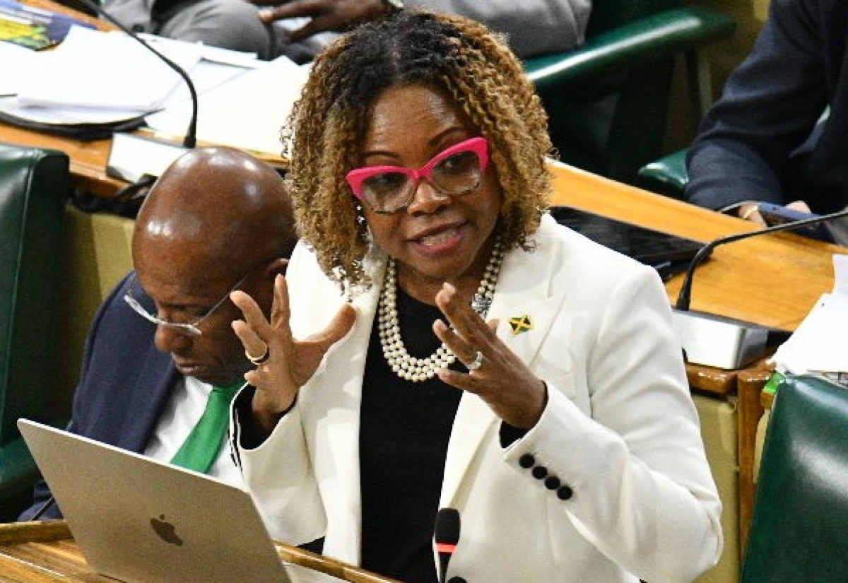 Minister of Education, Skills, Youth and Information, Senator Dr. the Hon. Dana Morris Dixon, closes the debate on the National Reconstruction and Resilience Authority (NaRRA) Act in the Senate on May 8.

