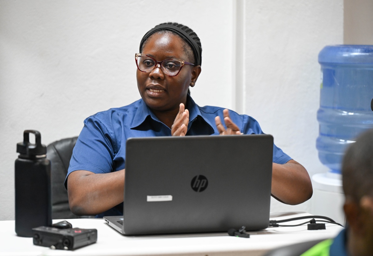 Physical Planner in the National Spatial Strategy Branch, Spatial Planning Division, National Environment and Planning Agency (NEPA), Ockera Moulton-Fearon, makes a presentation during the monthly Physical Planning, Environment and Development Committee meeting of the St. Mary Municipal Corporation on Thursday (May 21).