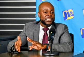 Acting Vice President of Operations at the National Water Commission (NWC), Herman Fagan, speaking at a recent Jamaica Information Service (JIS) Think Tank.
