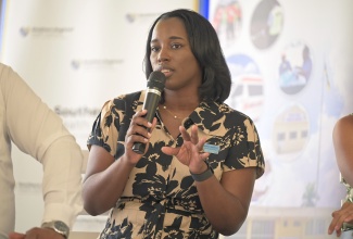 Dental Surgeon at the Southern Regional Health Authority (SRHA), Dr. Shanelle Dempster-Peart, addresses the recent official opening of the retrofitted and upgraded dental unit at the Bellefield Health Centre, in Manchester.
