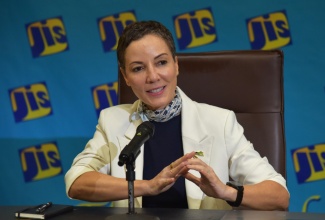 Minister of Foreign Affairs and Foreign Trade, Senator the Hon. Kamina Johnson Smith, urges early registration for the 11th Biennial Jamaica Diaspora Conference scheduled for June 14-18 at the Montego Bay Convention Centre in St. James, at a JIS Think Tank, on May 7.