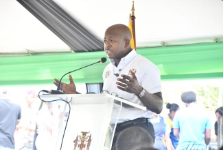 Minister of Labour and Social Security, Hon. Pearnel Charles Jr., addresses the 