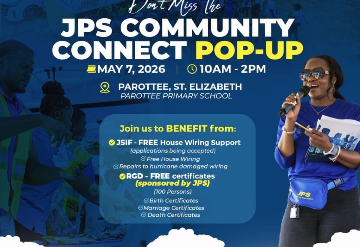 A flyer promoting the JPS Community Connect Pop-Up scheduled for Thursday, May 7.

