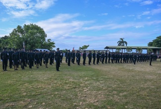 The 96 young men and women who graduated from the induction training programme of the Jamaica Fire Brigade on May 9 at Iona High School in St. Mary.