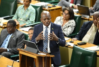 Minister of Labour and Social Security, Hon. Pearnel Charles Jr., making his contribution to the 2026/27 Sectoral Debate in the House of Representatives on May 19.