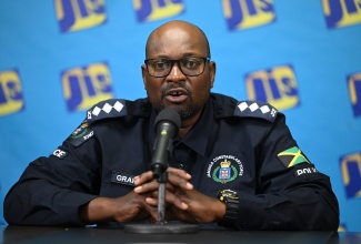 Deputy Superintendent of Police and Operations Officer for the Traffic Enforcement Division, Marcus Graham, speaks at a JIS Think Tank on June 4.

