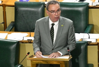 Minister of Energy, Transport and Telecommunications, Hon. Daryl Vaz, presents a statement to Parliament on Wednesday (June 10).
