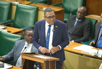 Minister without Portfolio in the Ministry of Economic Growth and Infrastructure Development with responsibility for Works, Hon. Robert Morgan, makes his 2026/27 Sectoral Debate presentation in the House of Representatives on Wednesday (June 17).


