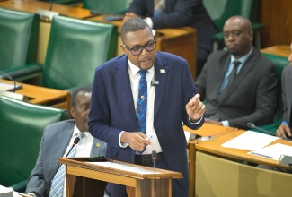 Minister without Portfolio in the Ministry of Economic Growth and Infrastructure Development with responsibility for Works, Hon. Robert Morgan, makes his contribution to the 2026/27 Sectoral Debate, in the House of Representatives on Wednesday (June 17).
