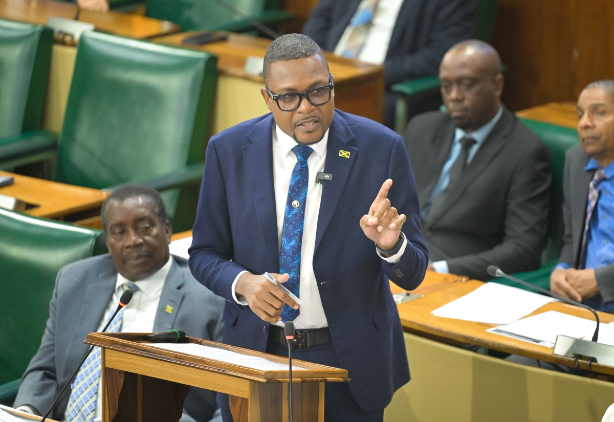 Minister without Portfolio in the Ministry of Economic Growth and Infrastructure Development with responsibility for Works, Hon. Robert Nesta Morgan, makes his contribution to the 2026/27 Sectoral Debate in the House of Representatives on Wednesday (June 17).
