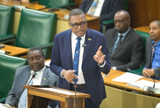 Minister without Portfolio in the Ministry of Economic Growth and Infrastructure Development with responsibility for Works, Hon. Robert Nesta Morgan, makes his contribution to the 2026/27 Sectoral Debate in the House of Representatives on Wednesday (June 17).
