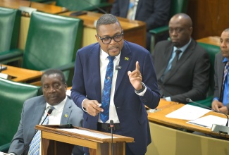 Minister of Economic Growth and Infrastructure Development with responsibility for Works, Hon. Robert Nesta Morgan, makes his contribution to the 2026/27 Sectoral Debate, in the House of Representatives on Wednesday (June 17).